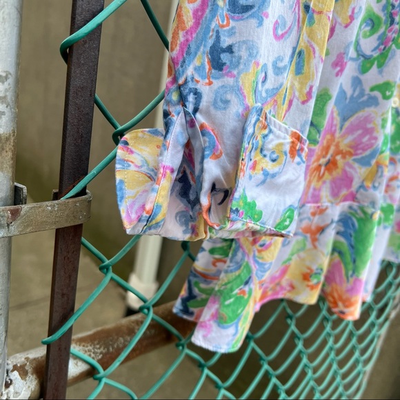 Ralph Lauren Paisley Peplum Floral Shirt M - Picture 8 of 12